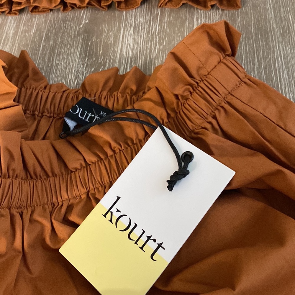 Kourt NWT Ellery Set in Burnt Orange Women’s Bandeau Top Maxi Skirt Matching Set - Picture 9 of 9